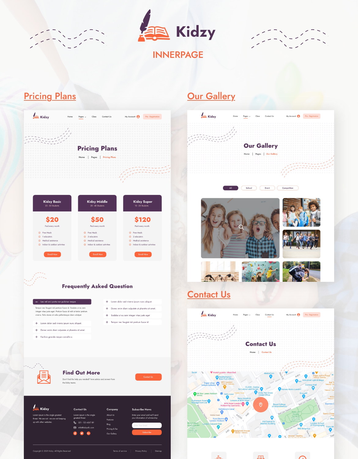 Kidzy - Elementary School Website Template Kit - 5