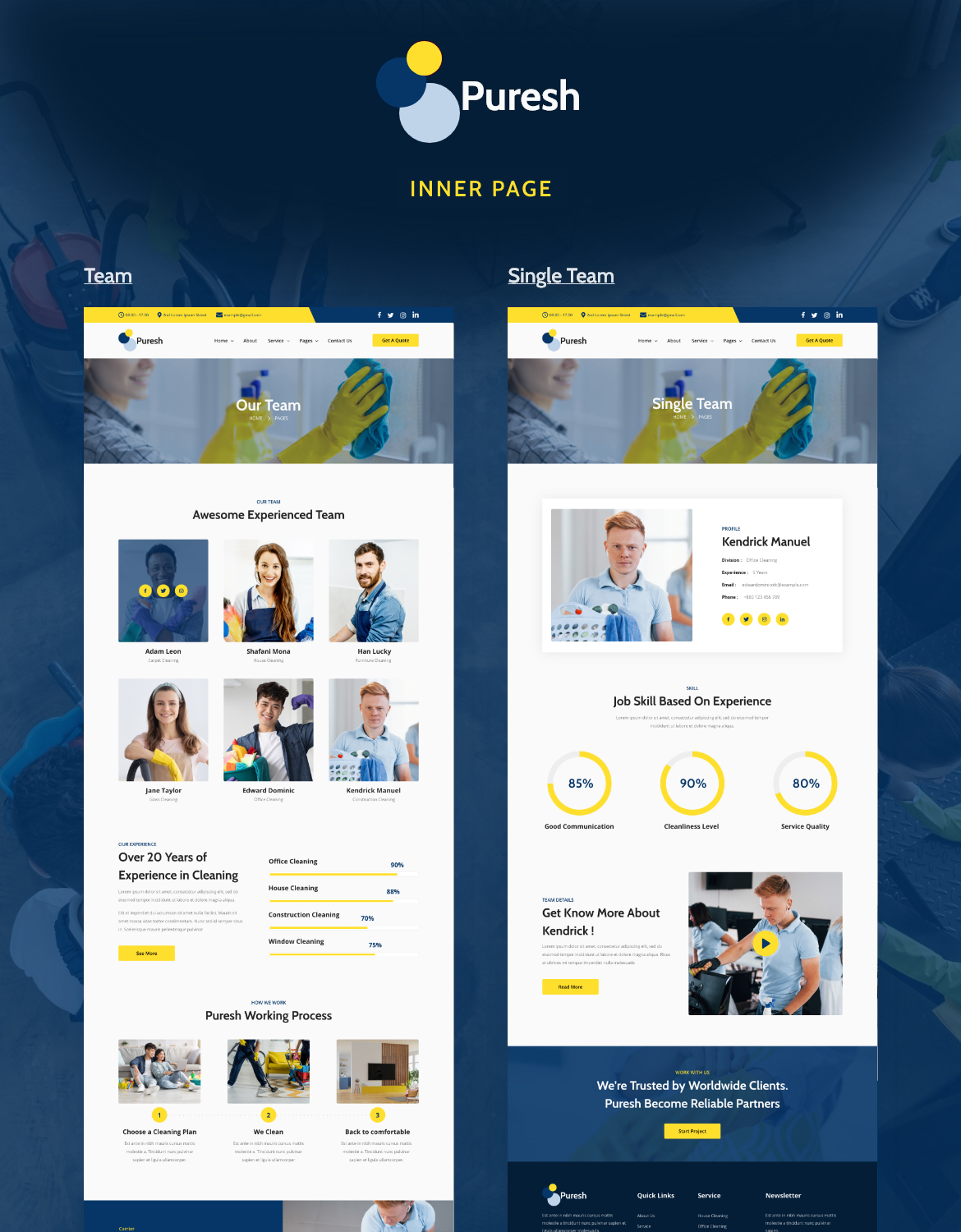 Puresh - Cleaning Service Website Template Kit - 4