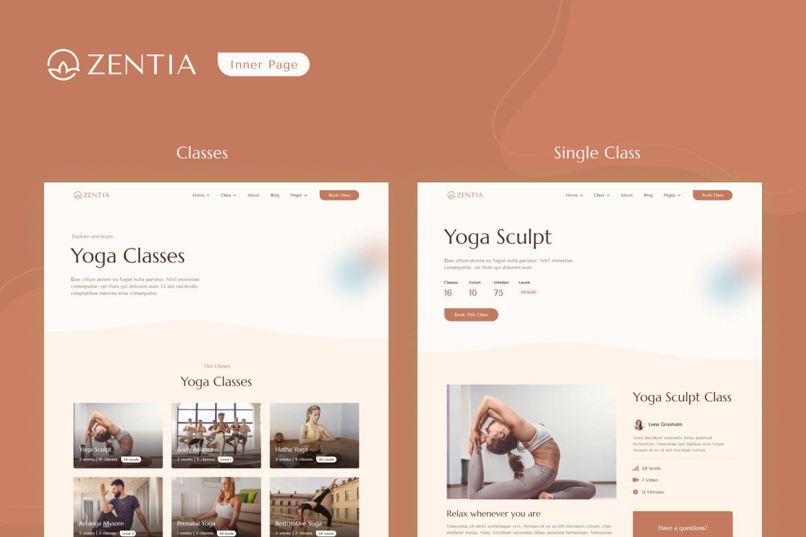 Zentia | Yoga Teacher & Studio Elementor Template Kit - 6