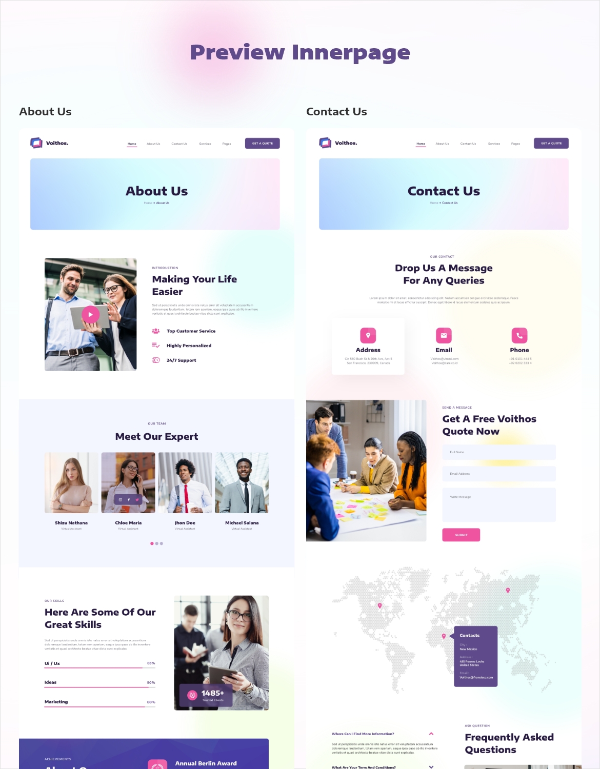 Voithos - Virtual Assistant Website Template - 2