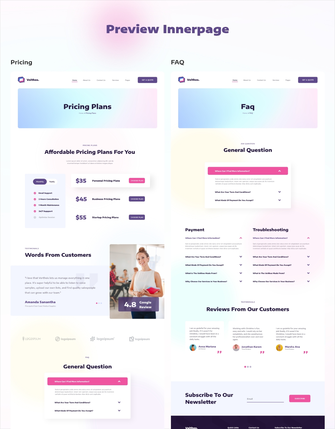 Voithos - Virtual Assistant Website Template - 5