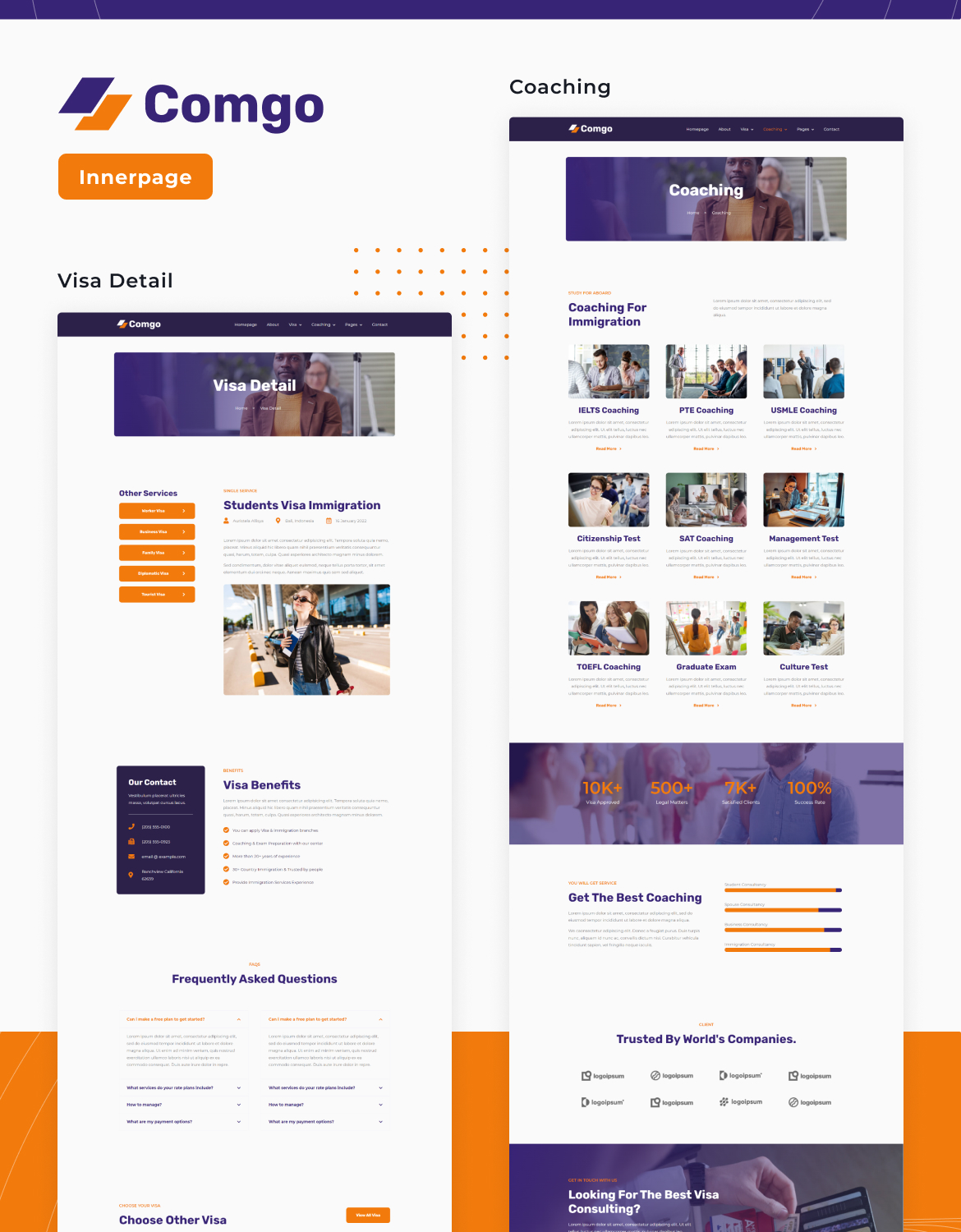 Comgo | Immigration & Visa Consulting Elementor Template Kit - 3
