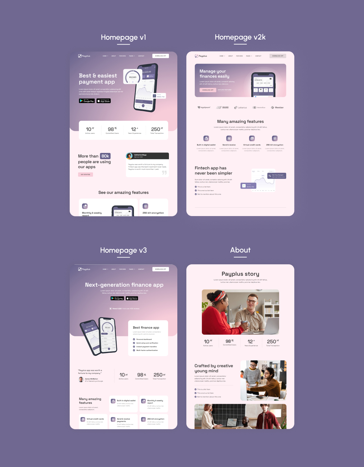 Payplus | Mobile App & Fintech Startup Elementor Template Kit - 1