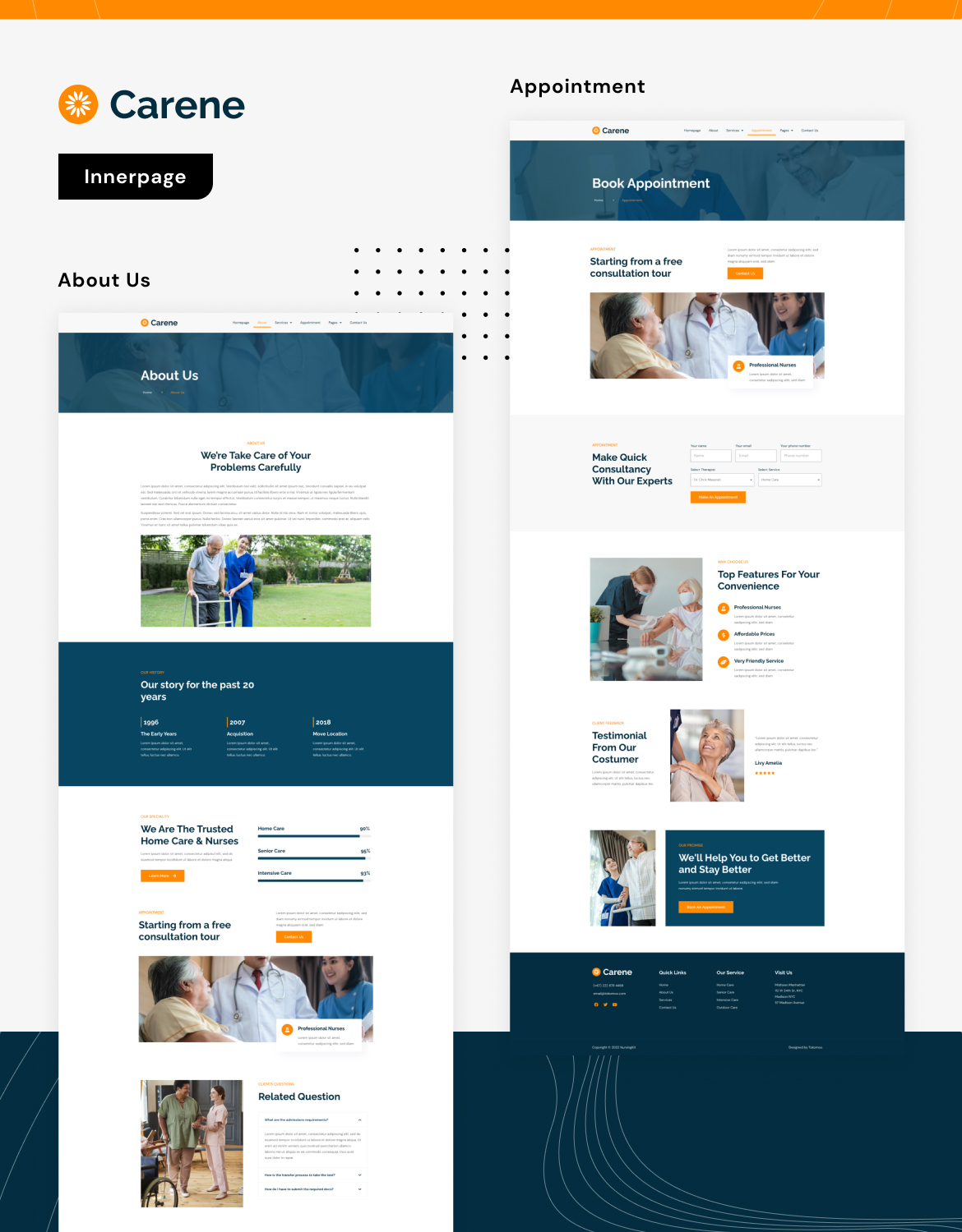 Carene Home Care & Private Nursing Services Elementor Pro Template Kit
