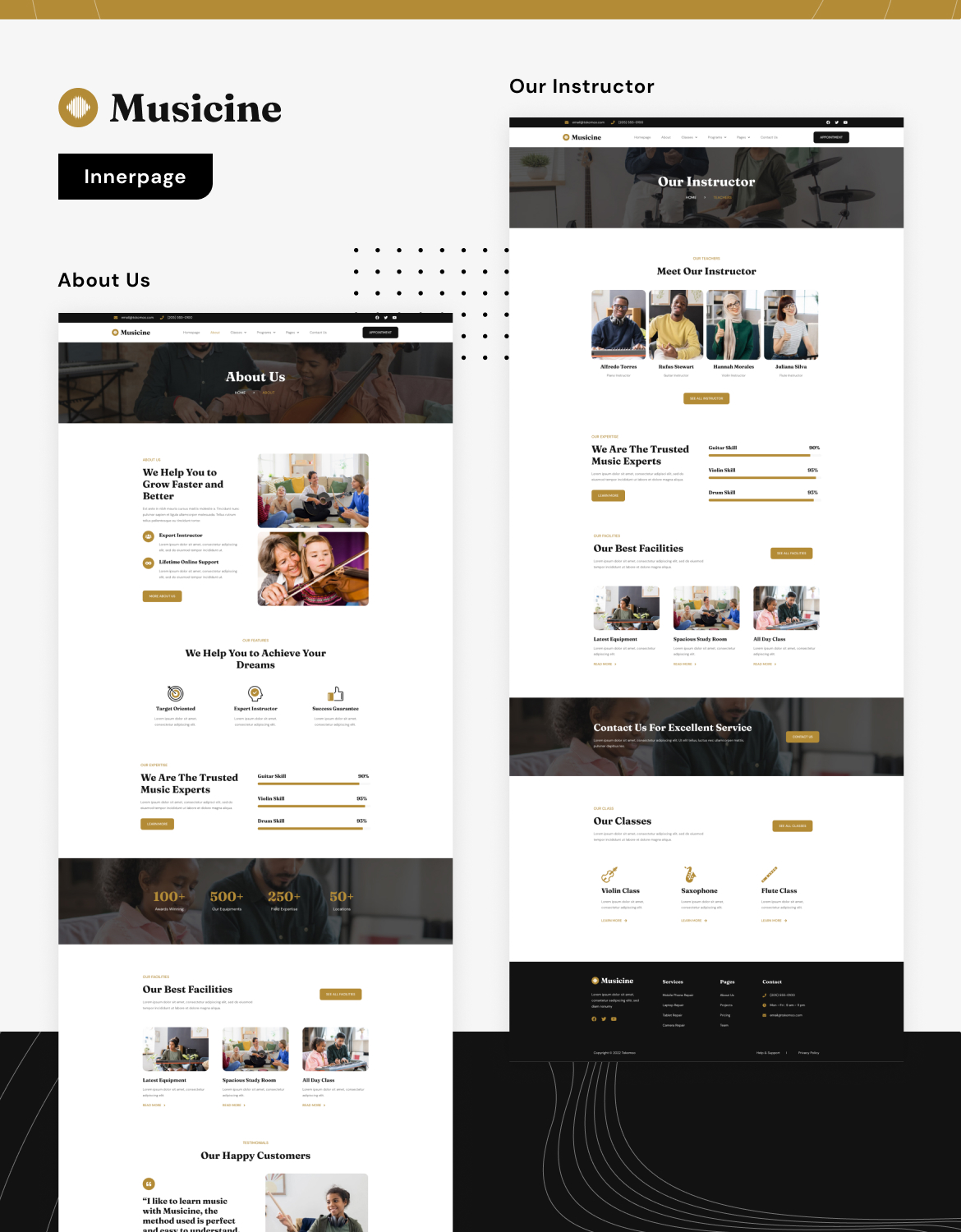 Musicine - Music School Elementor Pro Template Kit