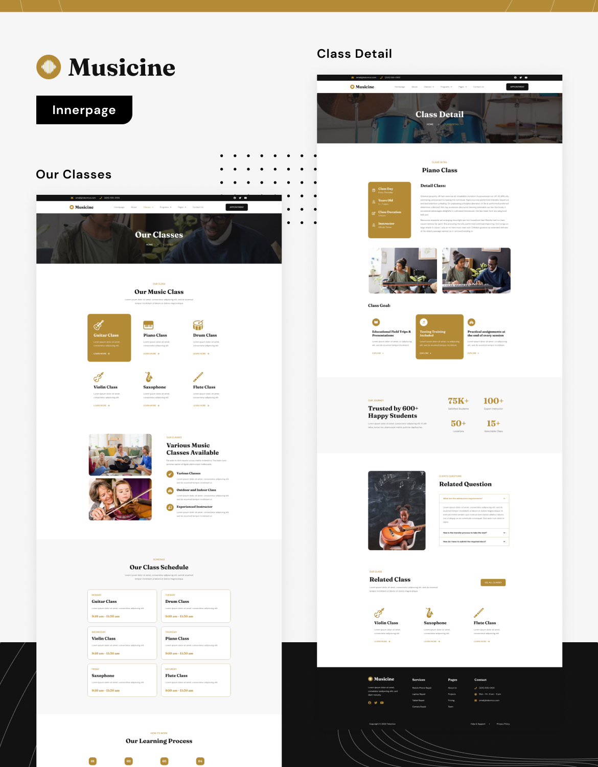 Musicine - Music School Elementor Pro Template Kit