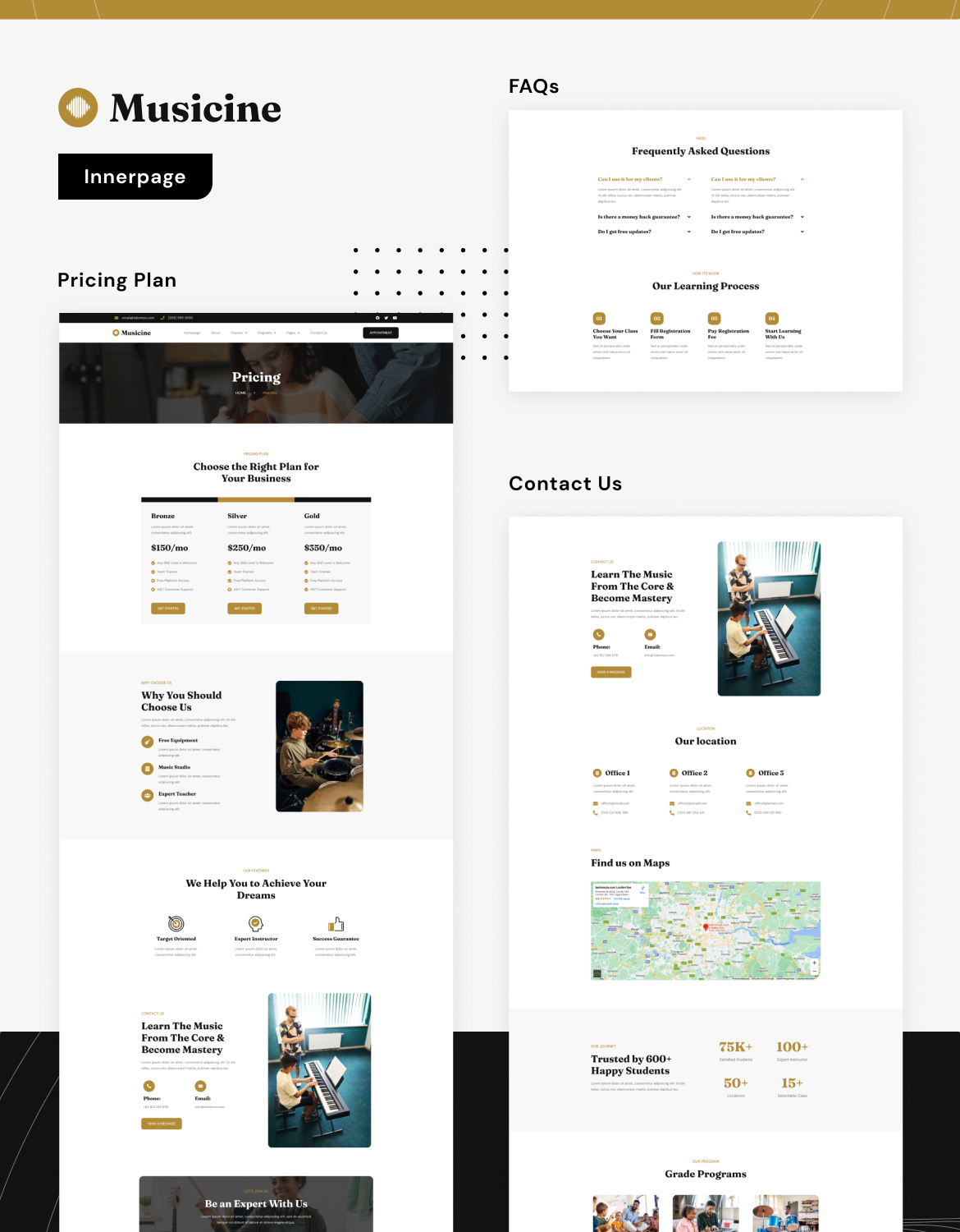 Musicine - Music School Elementor Pro Template Kit