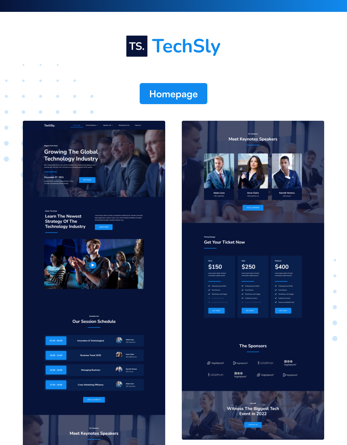 TechSly - Tech Event Conference & Expo Elementor Pro Template Kit - 1