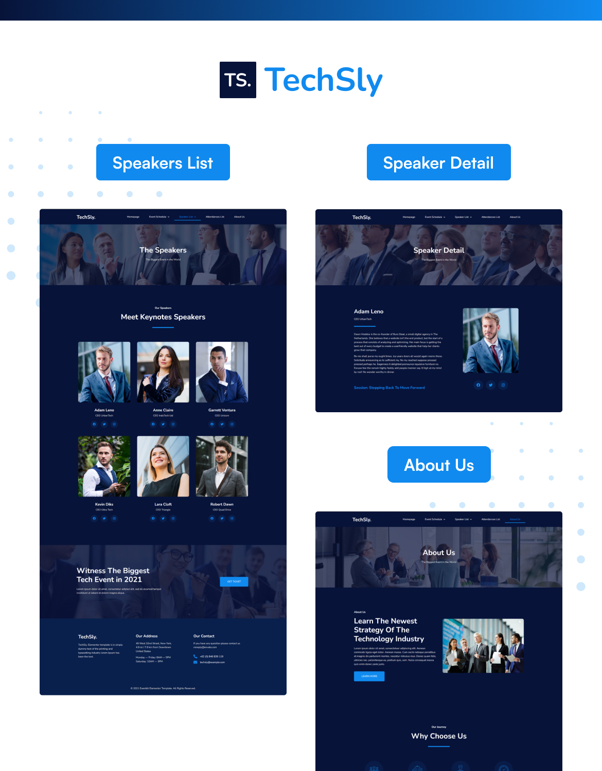 TechSly - Tech Event Conference & Expo Elementor Pro Template Kit - 5